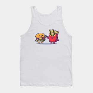 Cute Burger And French Fries Tank Top